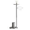 Gris Gun Acero Inoxidable 304 Portarrollos de Papel Higiénico y Escobillero de Piso para Baño Estante de Almacenamiento Escobilla para Inodoro Escobilla Desmontable