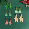Pendientes acrílicos con forma de hombrecito de jengibre y explosiones transfronterizas, colgantes de árbol de Navidad, joyería al por mayor