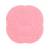 Estropajo de Silicona de Cuatro Hojas Más Vendido Transfronterizo, Herramienta de Limpieza, Almohadilla Limpiadora de Brochas de Maquillaje con Ventosa, En Stock