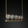 Candelabro de cobre puro cristal estilo americano moderno nórdico simple creativo personalizado para restaurante sala de muestras de diseñador hotel club