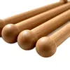 Suministrado directamente por el fabricante: Palo de madera de haya con cabeza redonda y bolas redondas en ambos extremos, varilla redonda de madera maciza para tendederos, hecho a medida y al por mayor según dibujos y muestras