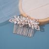 Tocado de horquilla de novia europea y americana, peine de perlas con diamantes de imitación de Amazon, accesorios para el cabello, accesorios de aleación de modelado, venta al por mayor