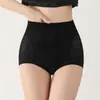 Calcinha de Controle de Barriga de Cintura Alta Cruzada para Mulheres, Respirável, Antibacteriana, Calça de Controle de Barriga Levanta Bumbum, Elástico Alto, Forro de Seda de Amora, Calça Modeladora Sem Costura
