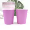 Tazas de Papel Grueso de Colores Desechables con Recubrimiento, Venta Caliente Transfronteriza, Ecológicas, Aptas para Café, Se Pueden Imprimir con Logo, Suministro Directo de Fábrica