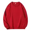 Sudadera Unisex Color Liso Cuello Redondo Estilo Primavera y Otoño 260g Estampada Ropa de Trabajo Uniformes de Clase Sudadera de Manga Larga Pullover Venta al por Mayor