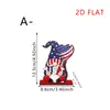 Día de la Independencia Águila Orgullosa Estatua de la Libertad Adorno Decorativo Artesanía de Madera 2D Decoración Festiva Exclusiva