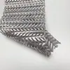 Tejido de Malla con Patrón de Espiga de Trigo con Estampado Completo Dorado, Tejido de Malla Elástica de Espiga para Decorar Vestidos de Escenario y Desfile de Moda