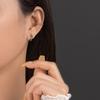 Clip para oreja de cadena hueca de plata esterlina S925 ins hebilla para oreja sin perforación de alta calidad para combinar con todo joyería para la oreja al por mayor clip para cartílago