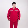 Roupa de Trabalho Terno Masculino Manga Longa Primavera e Outono Resistente ao Desgaste, Respirável e Resistente à Sujeira Canteiro de Obras Oficina Roupas de Proteção do Trabalho Faixa Refletiva Roupa de Trabalho