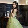 Vestido de Noche de Hada de las Flores para Mujer Estudiante Ceremonia de Mayoría de Edad Anfitrión Compromiso Vestido de Tul de Princesa Hombro Descubierto Examen de Arte Actuación