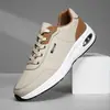 Tênis Casual Esportivo Cano Baixo PU Solado Macio Leve Sapatos Jinjiang Cold-Stick Tamanho Grande 46 Couro Amortecedor de Ar Transfronteiriço Sapatos Masculinos Novo