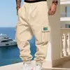Comercio Exterior Transfronterizo Otoño e Invierno Terciopelo Pesado Americano Holgado Casual Deportivo para Exteriores Múltiples Bolsillos con Solapa Pantalones Cargo para Hombre