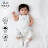 Macacão de Verão para Bebê em Gaze de Algodão Bambu Estilo Fino - Body Macacão Suspensório Macacão de Engatinhar para Verão