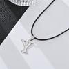 Nuevo collar de acero inoxidable europeo y americano con 26 letras, estilo hip hop, cadena mágica para clavícula, collar con inicial para pareja, venta al por mayor