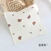 Toalha Quadrada de Gaze Estampada de Algodão Crepe de Quatro Camadas, Toalha de Mão, Toalha de Bebê, Paninho de Baba, Toalha de Rosto, Absorvente, Macia para Bebês e Crianças