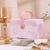Novo Estilo Portátil Cetim Estilo Chinês Caixa de Presente Caixa de Presente para Madrinha Quadrada de Luxo Leve Casamento Estilo Chinês Embalagem de Presente