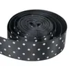 Rollo Pequeño de Cinta de Poliéster de Puntos de 2.5cm, Accesorios de Ropa Transfronterizos, Accesorio para el Cabello de un Solo Lado, Moño con Puntos, Caja de Regalo Hecha a Mano para Bricolaje