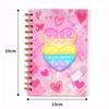Nuevo cuaderno de espiral de burbujas de silicona de 32k, cuaderno de silicona con diseño de dinosaurio y unicornio, cuaderno de desratización.