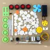 Conjunto de Acessórios de Engrenagens Plásticas Pinhão de Nylon Polias DIY Feito à Mão Pacote de Brinquedo de Motor Pequeno Carro Pequeno