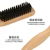 Escova de Barba Masculina Mais Vendida no Exterior Cabo de Faia Cerdas de Javali Pincel Retro para Styling de Cabeça Oleosa Pente Limpador para Cabelos Lisos e Quebrados