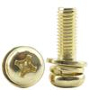 Tornillo de cabeza redonda cruzada de acero inoxidable 304 con tres combinaciones de oro y cabeza plana, tornillo de cabeza redonda con tres combinaciones de oro y M3/M4/M5/M6