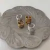 Anillo de Banda Ancha de Alta Gama con Textura Pesada de Diseño de Nicho Francés 2025 para Mujer Moda Versátil Anillo Apilable