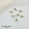 Accesorios de Aleación de Uñas de Moda Mini Moño de Metal Dorado y Plateado Tridimensional Versátil Decoraciones de Uñas Portátiles