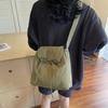 Bolso Tote Transfronterizo 2025 Nuevo Bolso de Tela Casual de Moda Ir a Clase Versátil de Un Solo Hombro Bandolera Comercio Exterior para Mujer