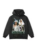 Novo moletom de inverno estilo americano da Cardi B, peso pesado em felpa, top unissex, moletom com lavagem vintage