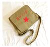 Bolsa Retro para Servir al Pueblo, Bolsa Estrella Roja, Bolso Cruzado de Lona Lei Feng, Bolso de Hombro Nostálgico Estrella Roja Verde, Venta al por Mayor por Fabricante