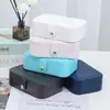 Nueva Caja de Joyas Caja de Almacenamiento Portátil Caja de Collares Mejorada Caja de Pendientes Pendientes de Anillo Broche de Joyería Caja de Cuero