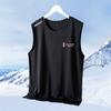 Chaleco de seda de hielo de verano para hombre, prenda exterior fina, informal, para fitness, transpirable, suelto, de secado rápido, sin mangas