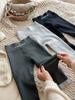 Leggings con Forro de Felpa para Niñas 2025 Otoño e Invierno Nuevo Estilo Pantalones Casuales Estilo Coreano para Niños Pantalones Largos Ajustados de Otoño para Niñas