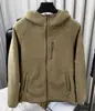 Sudadera con capucha y cremallera de forro polar para hombre, de alta densidad, doble cara, cortavientos y cálida, para exteriores, con forro polar adicional y capa exterior engrosada