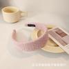 Diadema coreana rosa degradado a cuadros sentido de alta gama verano diadema craneal alta accesorio para la cabeza para viaje accesorios para el cabello al por mayor para mujer