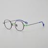 Libro Rojo Moda Gafas para Miopía Ovaladas de Titanio Puro Bicolor Calientes para Hombre y Mujer AEV-001 con Luz Anti-Azul