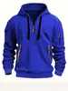 Sudadera con capucha para hombre de otoño e invierno transfronteriza con cremallera y múltiples bolsillos, chaqueta deportiva casual tipo pullover para hombre, talla europea
