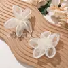 Versión Original Coreana Dulce Organza Flor de Cinco Pétalos DIY Pinza para Cabello Versátil Pinza de Garra Accesorio para el Cabello Goma para el Cabello Ramillete Accesorio para Ropa