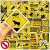 53 Piezas de Interesantes Pegatinas de Graffiti de Señales de Advertencia para Decoración, Cuadernos DIY, Equipaje, Notas, Pegatinas Impermeables