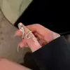 Conjunto de Anillos de Zirconia Luna Azul Amor Transfronterizo Anillo Pulsera Personalizado para Mujer Lujo Ligero Diseño de Nicho Venta al por Mayor