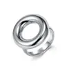 Anillo Liso Exagerado Minimalista Estilo Ins Europeo y Americano Anillo de Acero de Titanio para Mujer Oro de 18 Quilates Moda Callejera Accesorio Elegante para el Trabajo