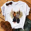 Camiseta Melhor Amiga feminina nova camiseta preta moda feminina camiseta com estampa fofa Harajuku blusa gola redonda