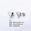 Pendientes de Acero de Titanio 316L Chapados en Oro Xiaohongshu Estilo Chica Dulce y Fresca Tachuelas para Oreja con Forma de Corazón Piercing con Rosca Externa Tachuelas para Cartílago de la Oreja