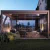 Casa Transparente Exterior de Aleación de Aluminio, Casa de Vacaciones en el Campo, Refugio para la Lluvia, Toldo Solar Aislado de Vidrio Hueco para Jardín, Impermeable
