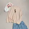 Cárdigan fino holgado de verano con cuello en V en estilo casual, adecuado para una figura esbelta, con protección solar y efecto adelgazante, chaqueta superior de manga larga
