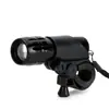 Linterna de Enfoque Telescópico para Bicicleta Linterna de Aleación de Aluminio LED de Tres Velocidades Luz Fuerte Accesorios para Bicicleta de Exterior