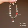 Pulsera de Perlas Irregulares de Colores y Cristales para Mujer, Pulsera Exquisita de Nicho de Lujo Ligero con Sentido de Sofisticación y Estilo de Gama Alta
