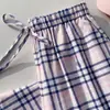 Pantalones europeos y americanos de cintura alta para mujer, pantalones casuales de estar por casa para otoño e invierno, pantalones largos holgados, pantalones de casa de seda de leche, pantalones para caminar