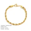 Chihang Joias Nova Pulseira de Corrente Torcida Feminina Hip Hop Punk Dourada Pulseira de Aço Inoxidável Pulseira Banhada a Ouro Joias