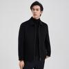 Chaqueta de Lana para Hombre Otoño e Invierno Engrosada con Forro de Plumón Solapa para Papá de Mediana Edad y Anciano Chaqueta Corta de Lana para Hombre